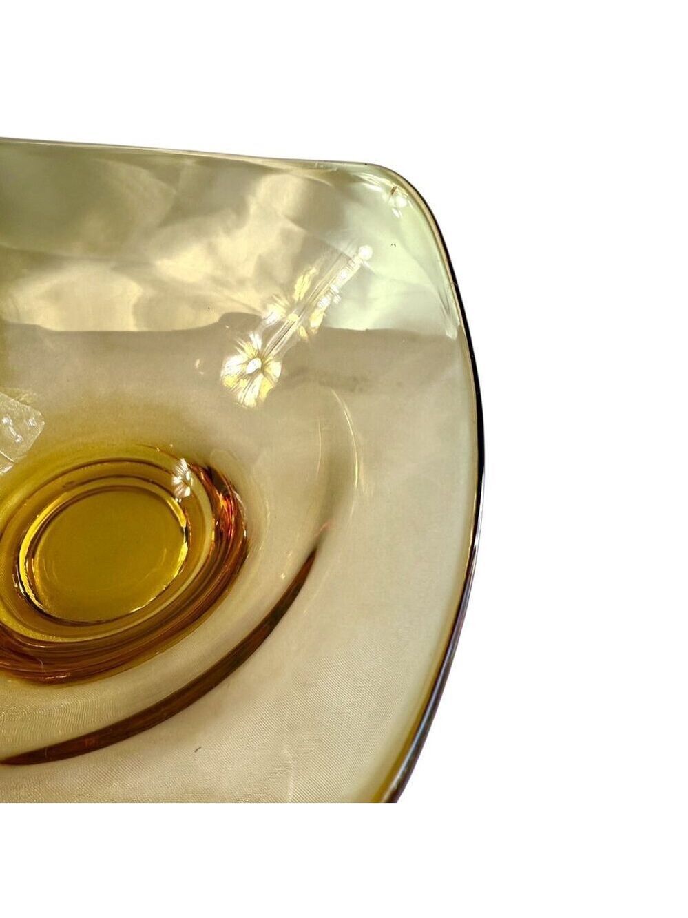 Vintage Viking Glass Amber Candy Dish Bowl - Picture 4 of 8